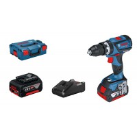 BOSCH GSB 18V-60 C smūginis gręžtuvas - suktuvas  2x4 Ah L-Boxx